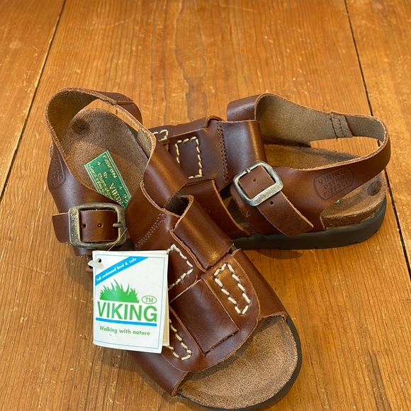 Viking Ortho Fussbett Vintage sandals, Size 32, brown genuine leather - Picture 2 of 10